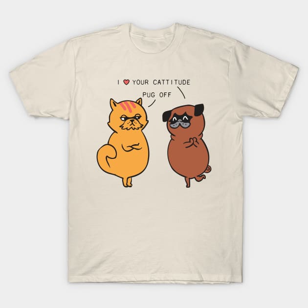 Cat attitude T-Shirt by huebucket